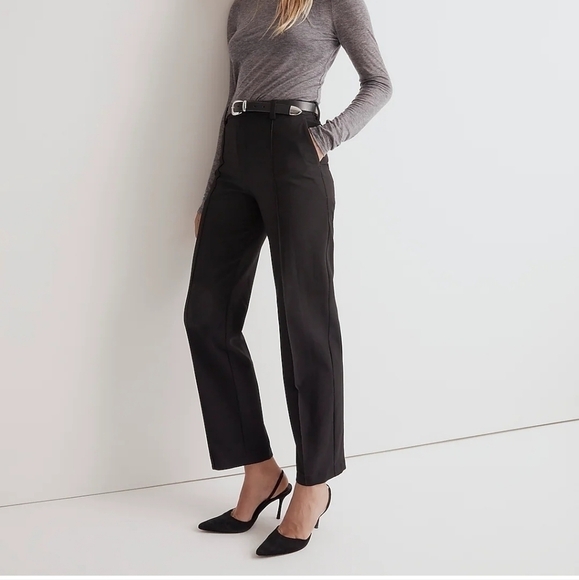 Madewell The Fairbanks Pant in True Black size 2 NWT NO085 - Picture 1 of 13